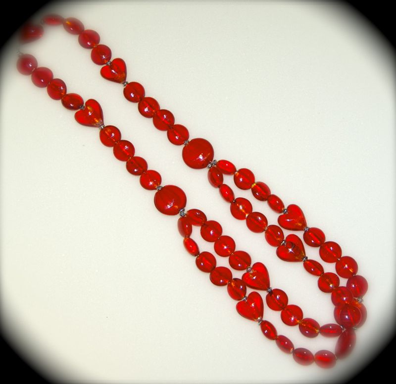collana rosso trasparente [cod. 049]